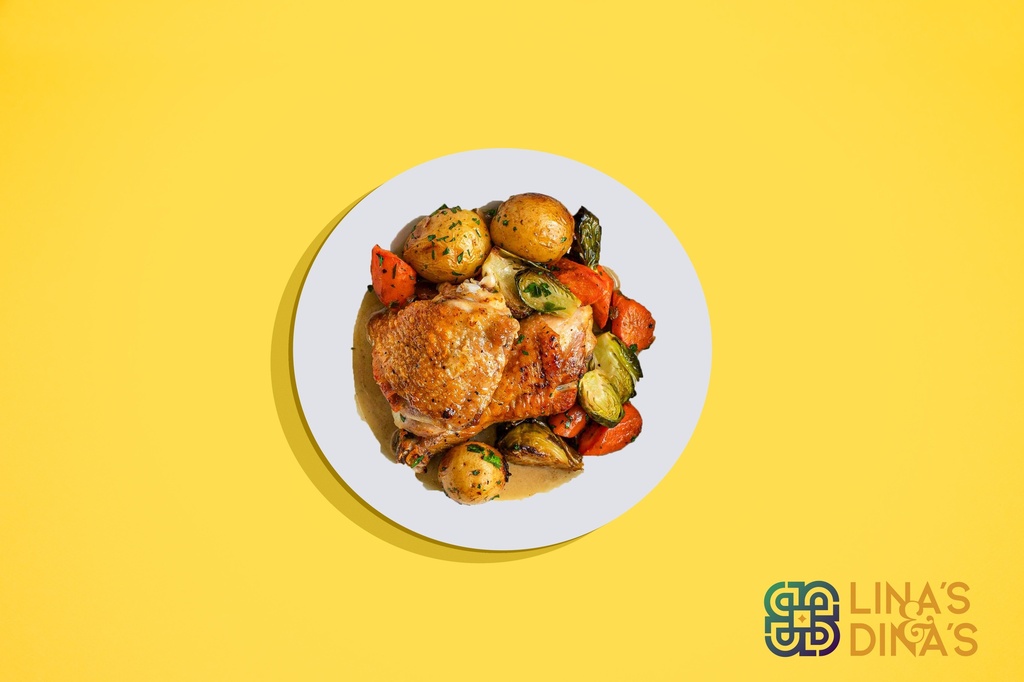 Chicken and Roasted Vegetables ( Potato) / دجاج مع خضارمشوية و بطاطا