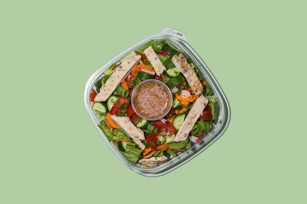 Fattoush w chicken  / فتوش مع دجاج