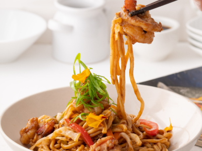Easy Shrimps Yakisoba Plum / روبيان ياكيسوبا
