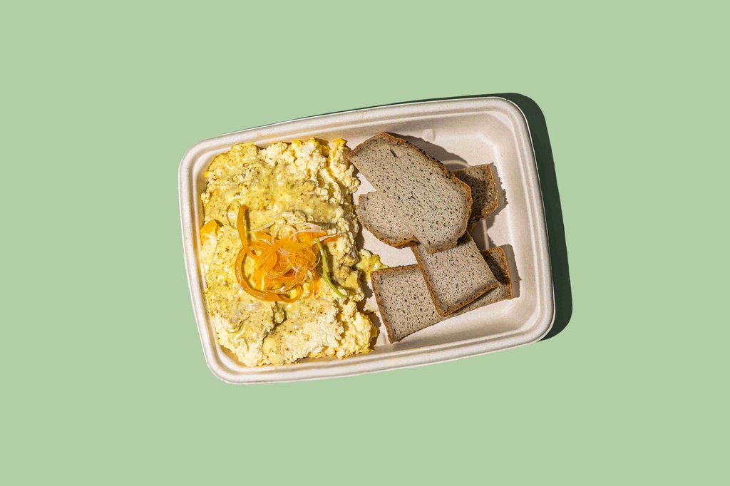 Scrambled Egg Masala Cheese/بيض مخفوق مع جبنة مسالا (Keto)