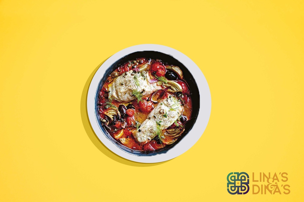 Fish Puttanesca / الأسماك بوتانيسكا ( Keto )