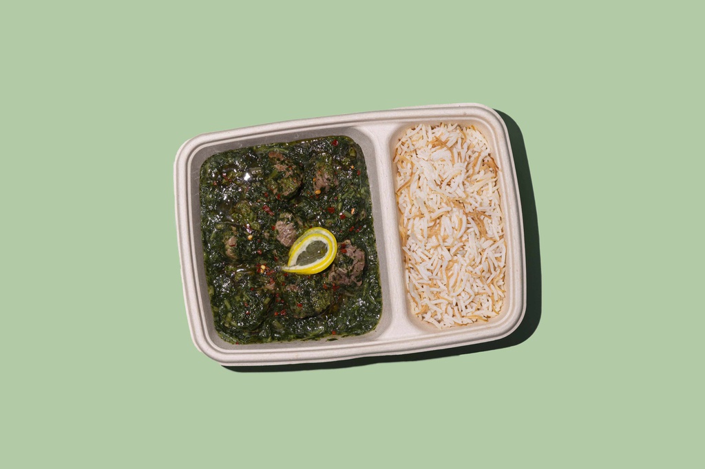 Molokhyieh Meat with Rice  / ملوخية لحم مع أرز