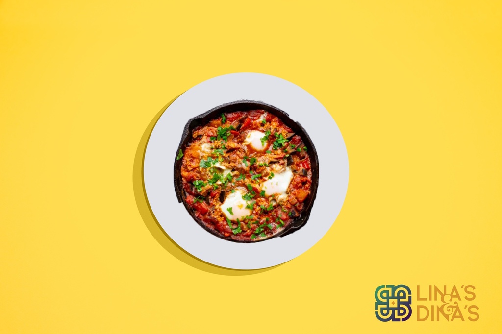 Shakshouka with eggplant / شكشوكة بالباذنجان  (Vegan)