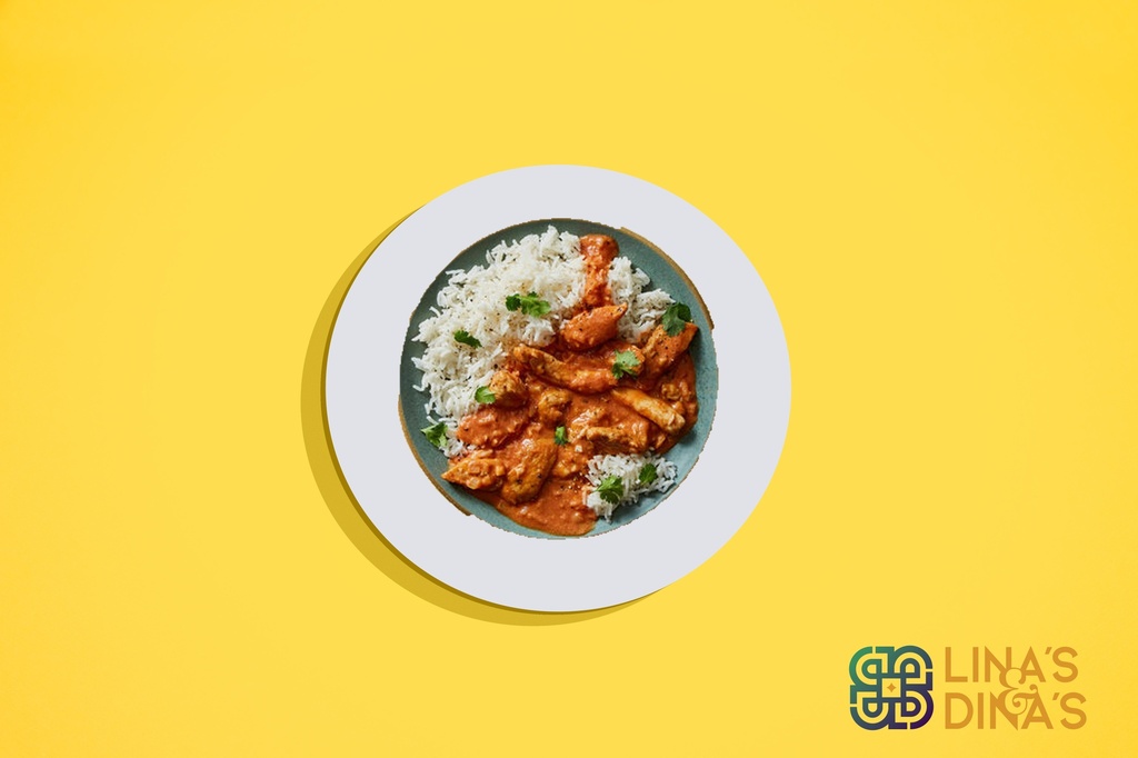 Chicken Tikka masala with basmati Rice / دجاج تكا ماسالا مع أرز بسمتي