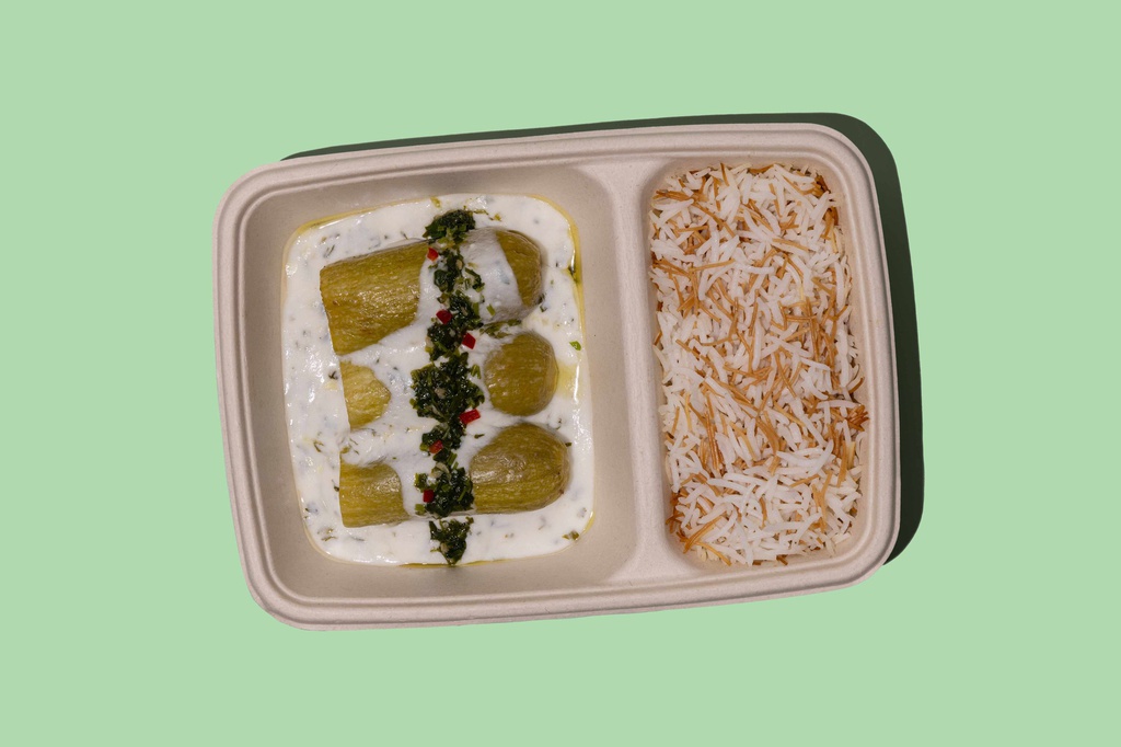 Koussa bel Laban with Rice / كوسى باللبن مع الأرز