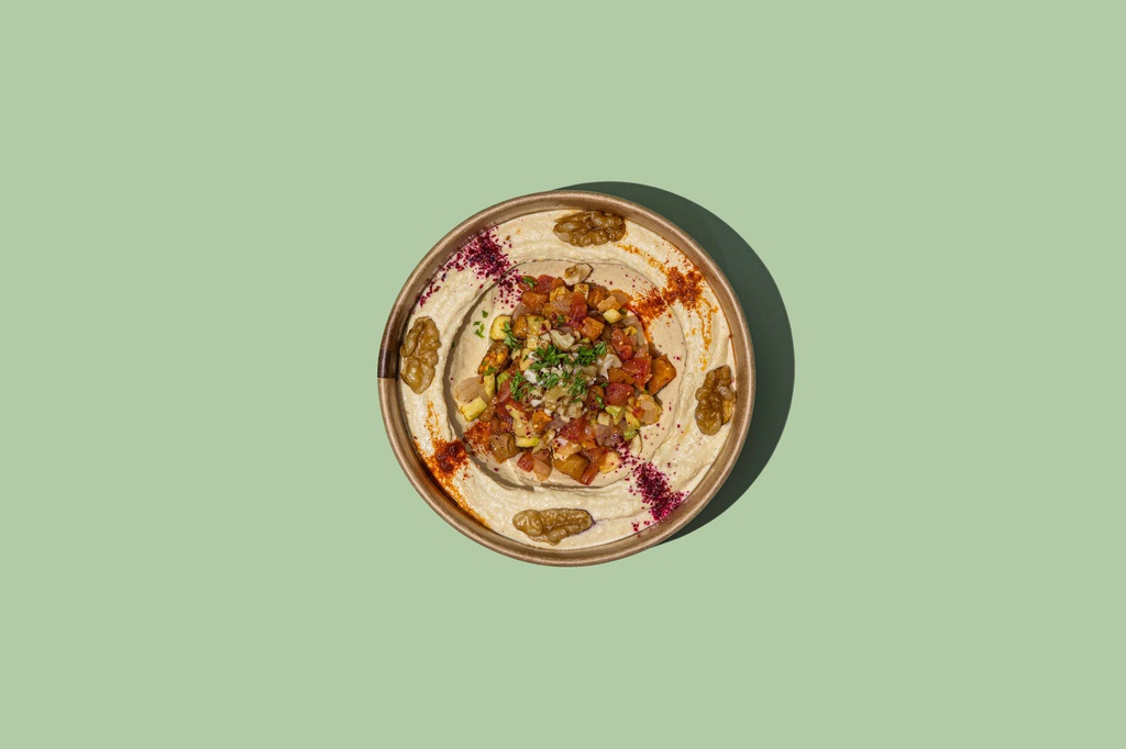 WOW-Hummus Mashed w Lemon Olive Oil / حمص مهروس مع زيت الزيتون والليمون