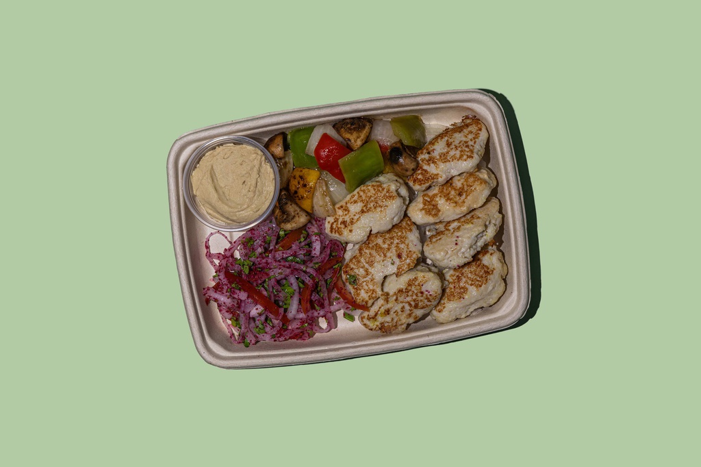 Chicken Kabab w Hummus &amp; Biwaz HP / كباب دجاج وحمص وبيواز