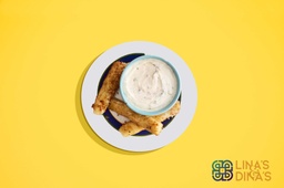 [KETONEW37-0.5] Fish Fingers W Wasabi Tartar/أصابع السمك و الوسابي التارتار (Keto)