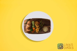 [RAM2023033-0.5] Grilled Chicken w Basil Sauce &amp; Veggies / دجاج مشوي مع صلصة الريحان و الخضار ( HP )