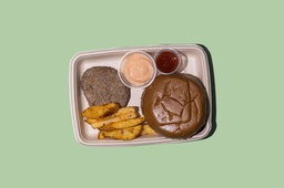 [NMN27112023] Beef Burger with Baked Potato / بيف برغر مع بطاطا مشوية