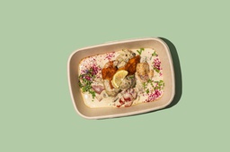 [NLCM24008-01] Fish W Eggplant &amp; Tahina Sauce HP / سمك مع الباذنجان وصلصة الطحينة