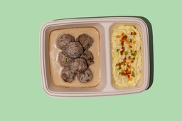 WOW - Swedish Meat Balls w Mashed Potatoes / كرات اللحم السويدية مع البطاطس المهروسة