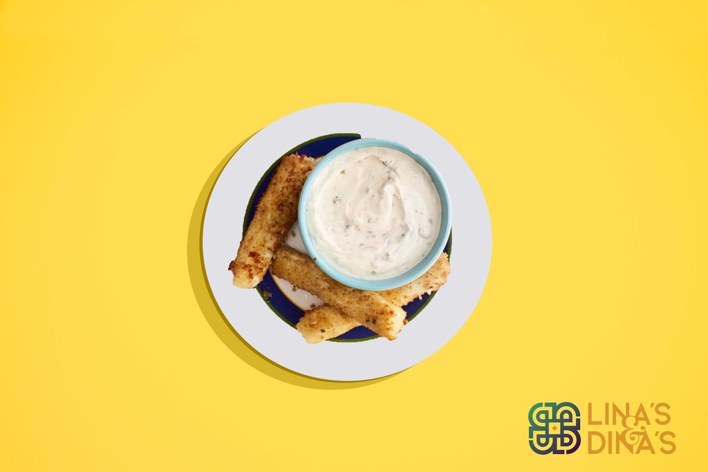 Fish Fingers W Wasabi Tartar/أصابع السمك و الوسابي التارتار (Keto)