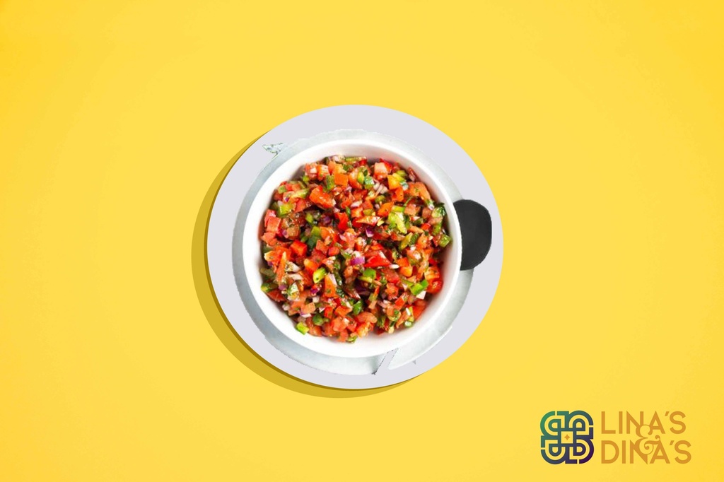  سلطة الخضار المقطعة مع صلصة الرمان و الحمضيات ( Vegan )