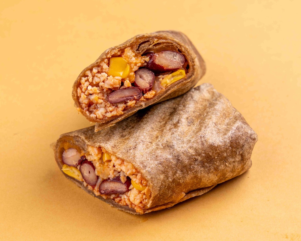 بوريتوس الدجاج والفاصوليا