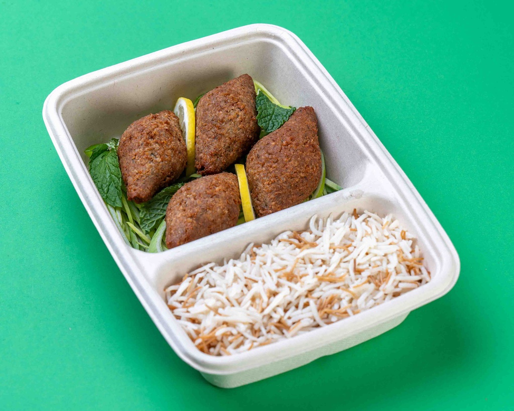 كبة مع أرز (بدون زبادي)