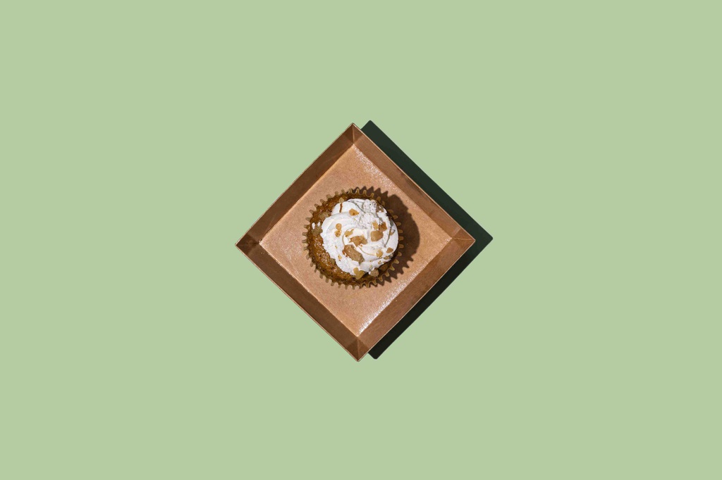 مافن الجزر مع الكريمة النباتية (Vegan)