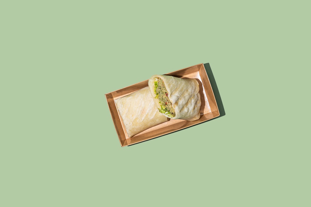 WOW - Crumbled Falafel Wrap w Tahina (Vegan) / راب فلافل مفتتة مع طحينة (نباتي)