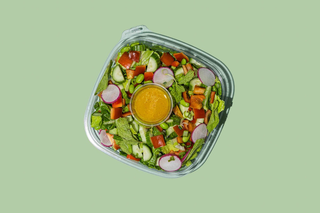 WOW - Fattoush w Soy Beans (Vegan) / فتوش مع فول الصويا (نباتي)