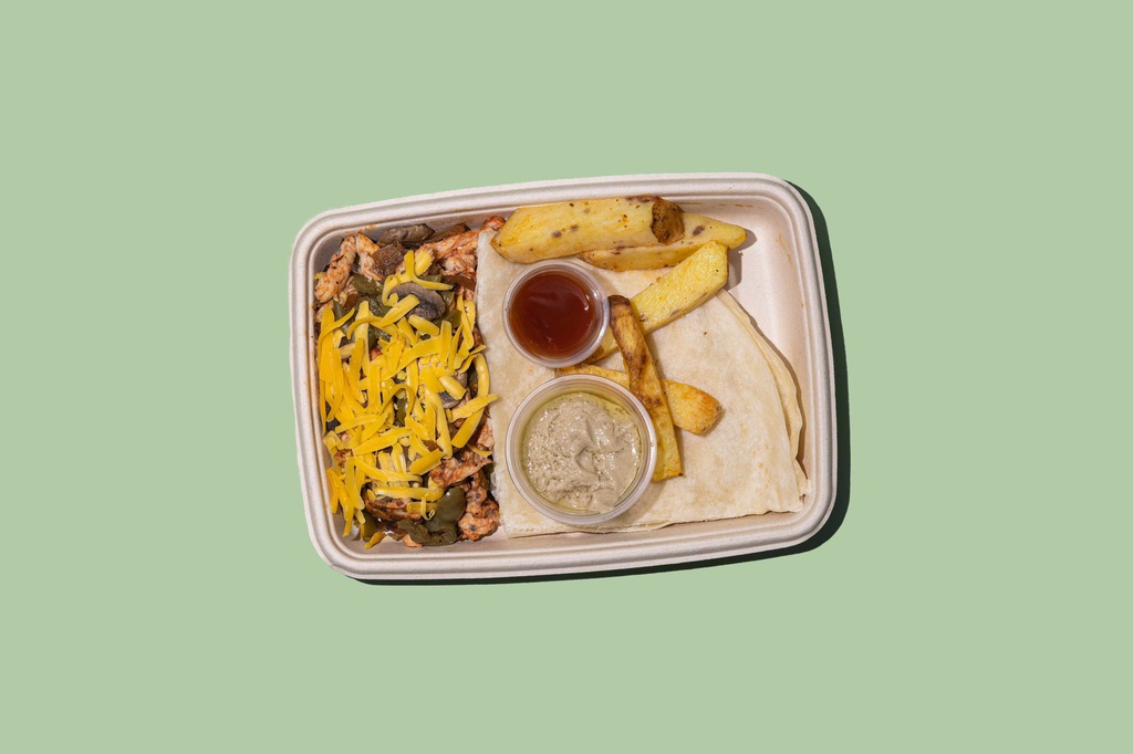 لفائف فاهيتا الدجاج مع رقائق البطاطس