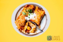 [MN0523-0.5] انشيلادا الخضار المكسيكية بدون الجبن  (Vegan)