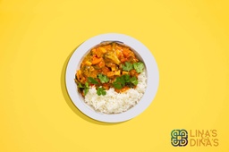 [MN0647-0.5] الخضار بالكاري مع الأرز (Vegan) 