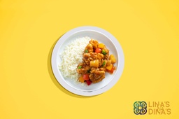 [MN0649-0.5]  دجاج حامض و حلو مع أرز