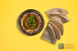 [MN0676-0.5] Hummus W meat ( Bread) / حمص باللحمة مع الخبز