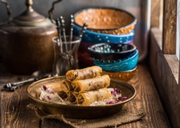 [MN1263-0.5] Spring Rolls vegetables and shrimp / سبرينج رولز خضار وروبيان