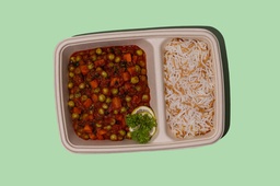 [MN1290-0.5] Green Peas (without meat) w Rice   / بازلاء خضراء بدون لحم مع أرز ( Vegan ) ( New )