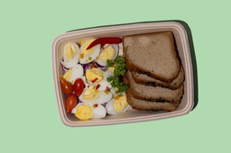 [KETONEW26-0.5] Boiled Egg W Veg./بيض مسلوق مع خضار. (Keto)