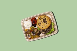 [KETONEW126-0.5] Mushroom Beef Burger/برجر لحم مشروم (Keto)