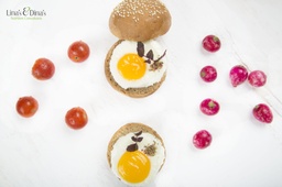 [FUSION114-0.5] Egg Benedict with  soft brown bread / بيض البينديكت ( Trendy )