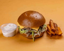 [FUSION215-0.5] Mushroom Beef Burger /برجر لحم مشروم