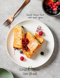 [NMN2218-0.5] Coconut French Toast with maple syrup / توست فرنسي بالجوز الهند  مع شراب الميبل (القيقب)