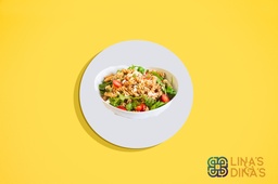 [NVGN136-0.5] Whole wheat pasta &amp; Baby spinach Salad with balsamic dressing /  باستا القمح الكامل وسلطة السبانخ مع صلصة البلسميك ( Vegan )