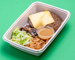 [NMN22275-0.5]  Mushroom Beef Burger w Veggies (HP)  / برغر اللحم مع الفطر و الخضار