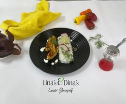 [NMN22292-0.5] Arabic spiced fish with dill &amp; lentil rice / سمك عربي متبل مع أرز شبت وعدس