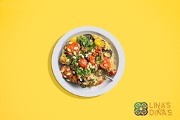 [NMN222128-0.5] Eggplant Maklouba w Yogurt &amp; Cucumber/ مقلوبة باذنجان باللبن و الخيار