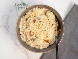 [WOW0237-1] WOW- Rustic cheesy saffron risotto with chicken  | ريزوتو  الدجاج بالزعفران و الجبنة