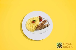 [MN0804NM-0.5] Chicken kebab with saffron rice / كباب دجاج مع أرز بالزعفران