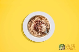 [MN0145C-0.5] عصيدة مع زبدة الفول السوداني والقرفة والتفاح ( Vegan )