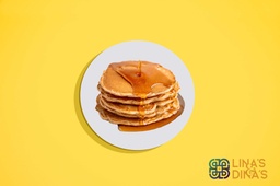 [NMN222301 - 1] Peanut Butter Pancake with Maple Syrup / بان كيك بزبدة الفول السوداني مع شراب القيقب