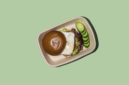 [NMN222306 - 1] Bun topped w Sunny Side Eggs &amp; Cheddar cheese  / خبز مع بيض وجبنة شيدر