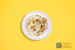[NMN222308 - 1] Tagliatelle with creamy sauce and shrimps / تاغليتيلي مع صوص الكريمة والروبيان