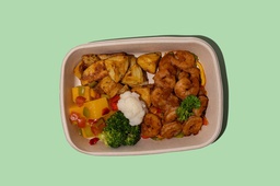 [NMN2495] روبيان باربيكيو مع الخضار والبطاطا المشوية