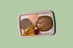 [NMN24216-1] Cheese Burger w Chips / برجر بالجبنة مع رقائق البطاطس