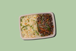 [NMN24264-1] Beef Mongolian w Rice / لحم بقري منغولي مع أرز