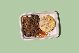 [NMNLC2444] Beef Satay W Grattin Vegetables  / لحم بقري ساتاي مع جراتين خضار