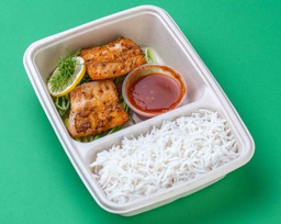 [NMNCF02-01] Grilled Fish w Steamed Rice / سمك مشوي مع أرز مطهو على البخار